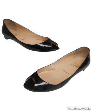 christian louboutin peep toe flats